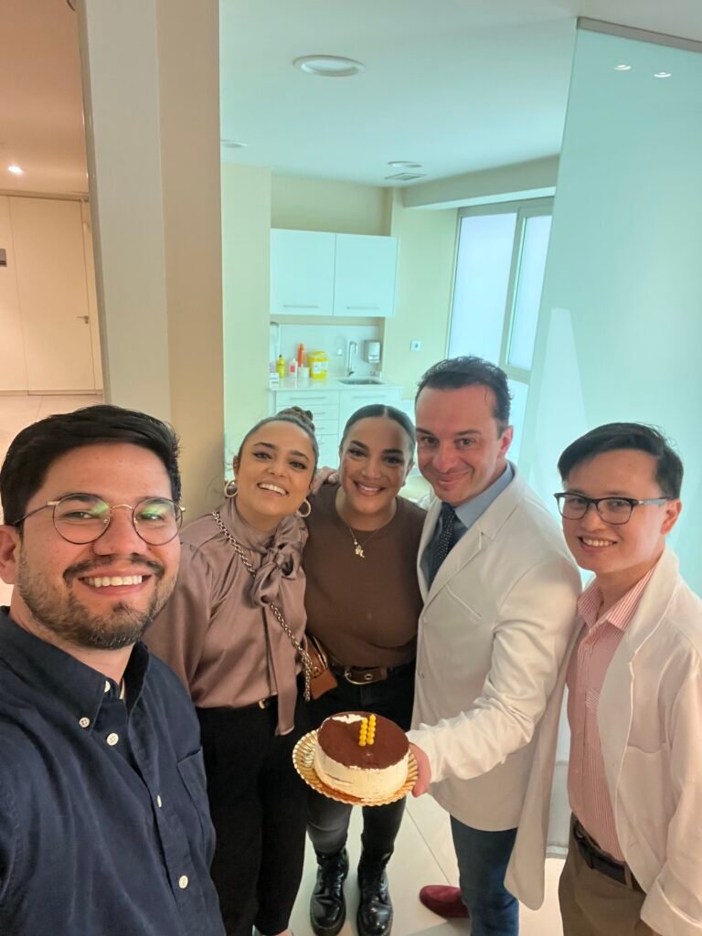 Nils Davila at the birthday of a client, plastic surgeon in Spain